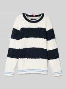 Tommy Hilfiger Teens Strickpullover mit Rundhalsausschnitt in Marine, ...