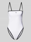 Calvin Klein Underwear Badeanzug mit Label-Print in Weiss, Größe S