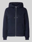 Gant Sweatjacke mit Label-Stitching in Marine, Größe L