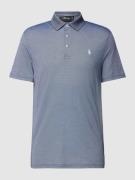 Polo Ralph Lauren Tailored Fit Poloshirt mit Label-Stitching in Marine...