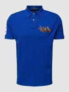 Polo Ralph Lauren Custom Slim Fit Poloshirt mit Motiv-Stitching in Bla...