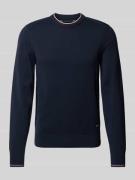 Tommy Hilfiger Strickpullover mit Label-Patch in Marine, Größe L