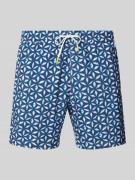 Hartford Regular Fit Badeshorts mit Gesäßtasche in Blau, Größe S