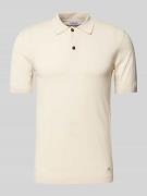 CK Calvin Klein Regular Fit Poloshirt mit Knopfleiste in Beige, Größe ...