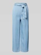 s.Oliver RED LABEL Regular Fit Culotte mit Bindegürtel in Hellblau, Gr...