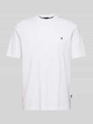 BOSS T-Shirt mit Label-Patch Modell 'Taut' in Weiss, Größe S