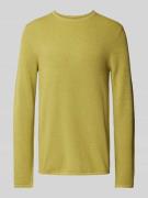 MCNEAL Regular Fit Strickpullover mit Strukturmuster in Dunkelgelb Mel...