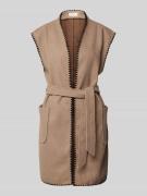 FREE/QUENT Weste mit aufgesetzten Eingrifftaschen Modell 'Yanna' in Ta...