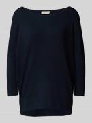 FREE/QUENT Strickpullovr in unifarbenem Design Modell 'JONE' in Marine...
