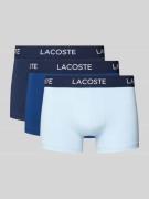 Lacoste Trunks mit Label-Bund im 3er-Pack in Marine, Größe S