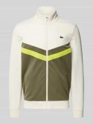 Lacoste Trainingsjacke mit Label-Badge in Offwhite, Größe L