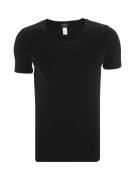 Hanro T-Shirt mit Rundhalsausschnitt in Black, Größe L