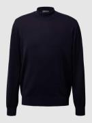 MAERZ Muenchen Pullover aus Schurwolle mit Stehkragen in Marine, Größe...