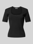 Emporio Armani T-Shirt mit Square-Neck-Ausschnitt in Black, Größe L