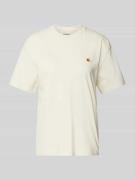 Carhartt Work In Progress T-Shirt mit Label-Stitching in Offwhite, Grö...