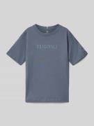 Jack & Jones T-Shirt mit Label-Print Modell 'FREDERIKSBERG' in Graphit...