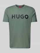 HUGO T-Shirt mit Label-Print Modell 'DULIVIO' in Mint, Größe L