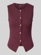 Gina Tricot Weste mit Knopfleiste in Bordeaux, Größe S