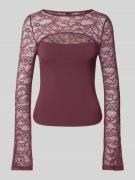 Gina Tricot Longsleeve mit Cut Out in Bordeaux, Größe S