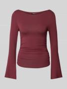 Gina Tricot Longsleeve mit Raffungen in Mittelbraun, Größe L