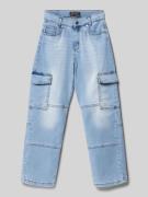 Blue Effect Regular Fit Jeans mit Cargotaschen in Hellblau, Größe 146