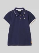 Steiff Regular Fit Poloshirt mit Logo-Badge in Marine, Größe 104