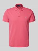 Polo Ralph Lauren Slim Fit Poloshirt mit Label-Stitching in Pink, Größ...