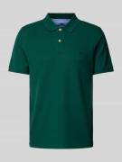 Fynch-Hatton Regular Fit Poloshirt mit Label-Stitching in Dunkelgruen,...