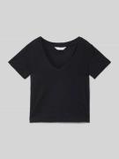 Mango T-Shirt aus reiner Baumwolle in Black, Größe L