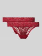 Snocks String aus Spitze im 2er-Pack in Rot, Größe L