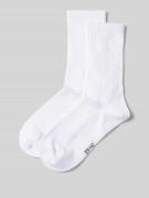 Snocks Socken mit elastischem Rippenbündchen im 2er-Pack in Weiss, Grö...
