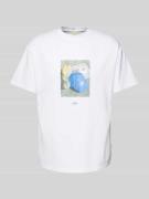 BLKVIS T-Shirt mit Label-Print in Weiss, Größe S