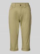 QS Regular Fit Caprihose im 5-Pocket-Design in Oliv, Größe 40