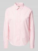 Gant Hemdbluse mit Label-Stitching in Pink, Größe 46