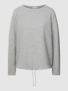 Tom Tailor Strickpullover mit Tunnelzug in Silber Melange, Größe S