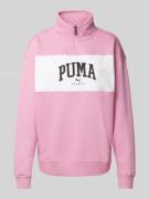 Puma Sweatshirt mit Stehkragen in Rosa, Größe S