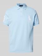 Polo Ralph Lauren Regular Fit Poloshirt mit Label-Stitching in Hellbla...