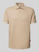 JOOP! Jeans Poloshirt mit Label-Print Modell 'Amare' in Beige, Größe L