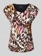 Marc Cain T-Shirt mit Motiv-Print in Pink, Größe 44