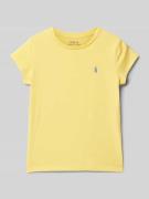 Polo Ralph Lauren Teens T-Shirt mit Logo-Stitching in Hellgelb, Größe ...