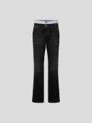 VTMNTS Loose Fit Jeans mit Kontrasteinsatz in Black, Größe 29