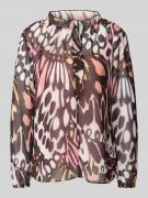 Marc Cain Relaxed Fit Bluse mit Stehkragen in Pink, Größe 36