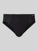 Schiesser Slip mit elastischem Bund im 3er-Pack in Black, Größe M