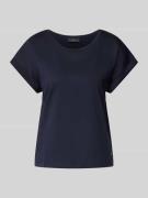 monari T-Shirt mit geripptem Rundhalsausschnitt in Marine, Größe 34