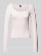 Gina Tricot Longsleeve mit U-Boot-Ausschnitt in Rosa, Größe XS