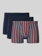 Schiesser Boxershorts mit elastischem Bund im 3er-Pack in Rot, Größe L