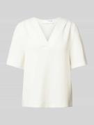Selected Femme T-Shirt mit V-Ausschnitt Modell 'TENNY' in Offwhite, Gr...