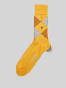 Burlington Socken mit Label-Applikation Modell 'MANCHESTER' in Gelb, G...