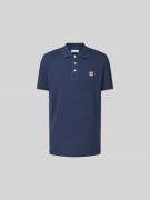 MAISON KITSUNÉ Poloshirt mit Motiv-Applikation in Marine, Größe S
