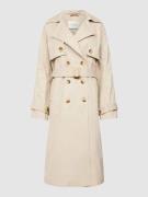YAS Trenchcoat mit Taillengürtel Modell 'TERONIMO' in Beige, Größe XL